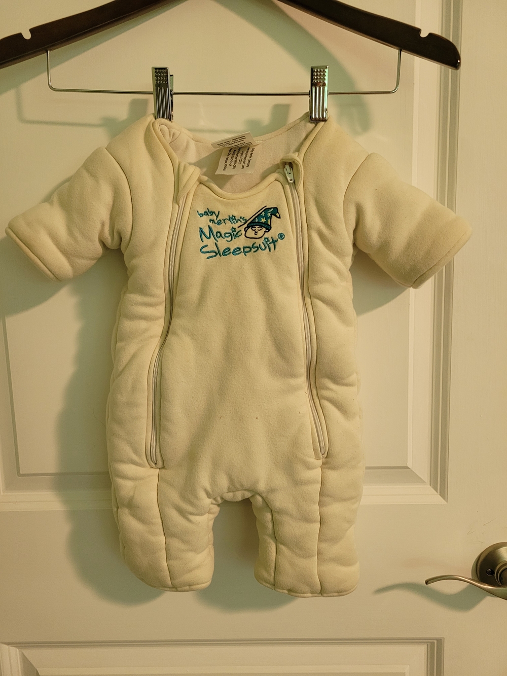 Baby Merlin's Magic Sleepsuit Cream Cozy One-Piece